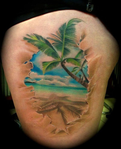 palm tree tattoo picture