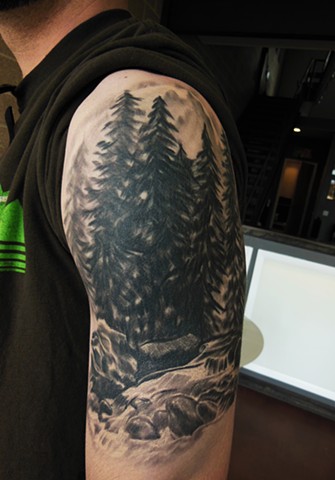 pine tree tattoo photo