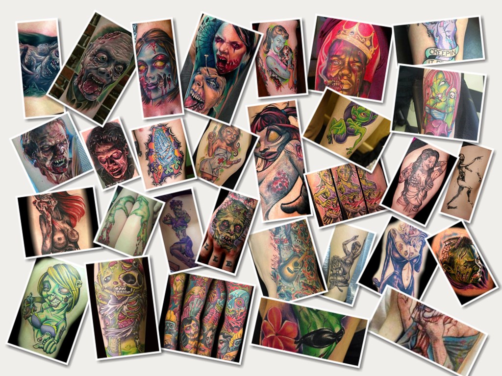 fine zombie tattoos images