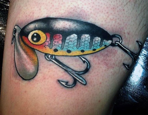 Tatuaje  de señuelo pequeño multicolor