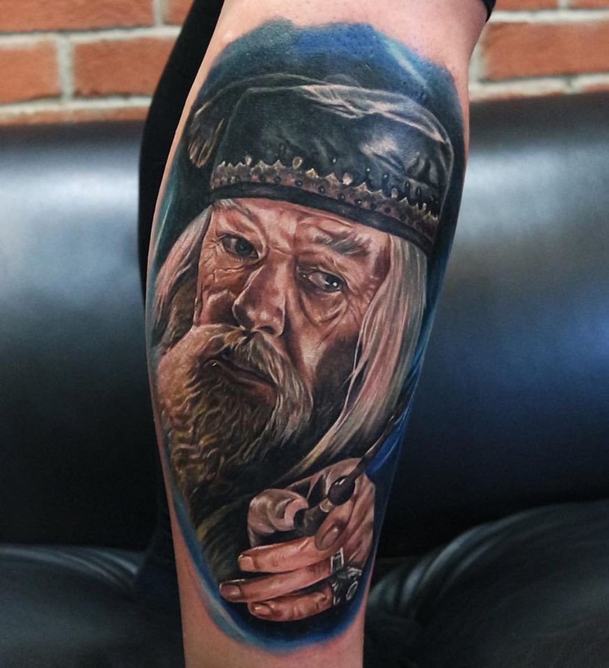 Albus Dumbledore portrait tattoo