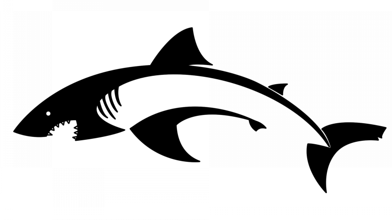 Amazing shark silhouette tattoo design by Balsavor