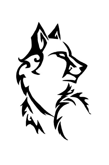 Amazing tribal fox portrait tattoo design by Keaze