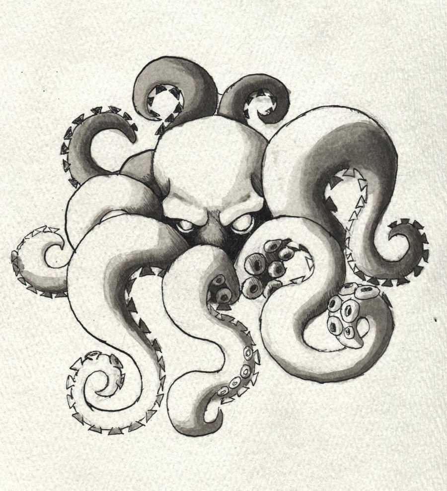 Angry hidden octopus by Ryan Dead Philosopher