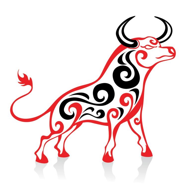 Angry Red And Black Maori Style Bull Tattoo Design By Kuzzie Tattooimages Biz
