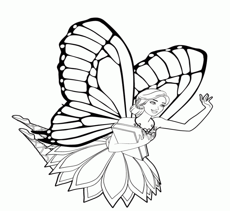 Animated outline fairy teacher with a book tattoo design