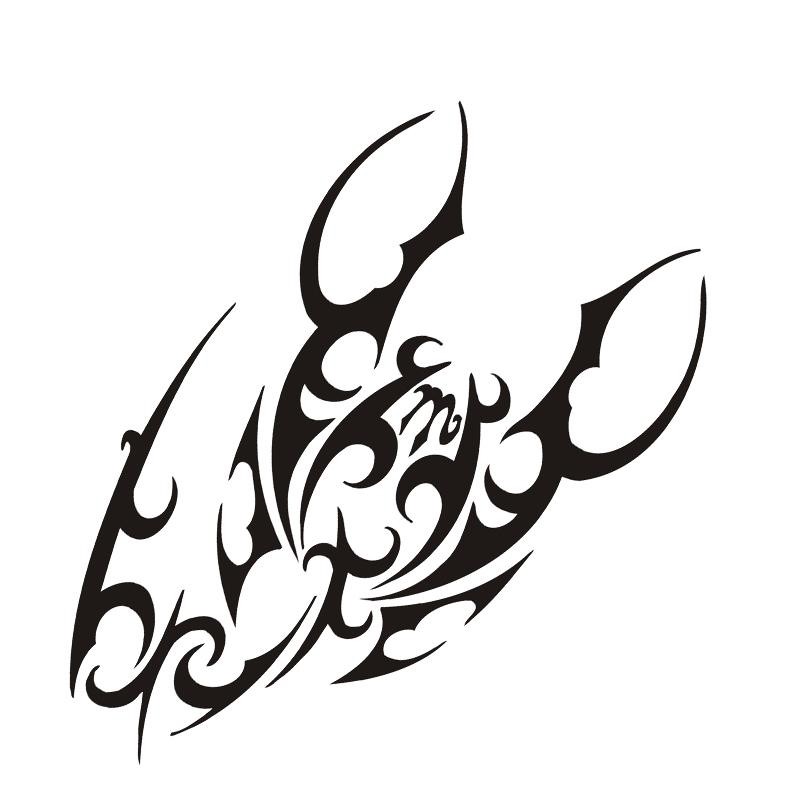 Attractive black-line tribal scorpion tattoo design