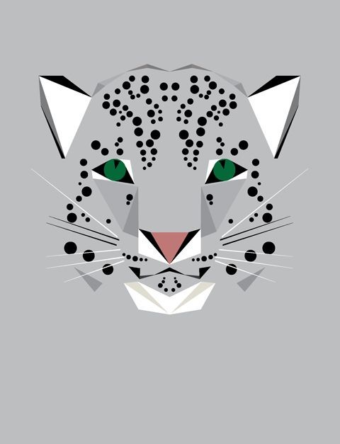 Attractive green-eyed leopard tattoo design