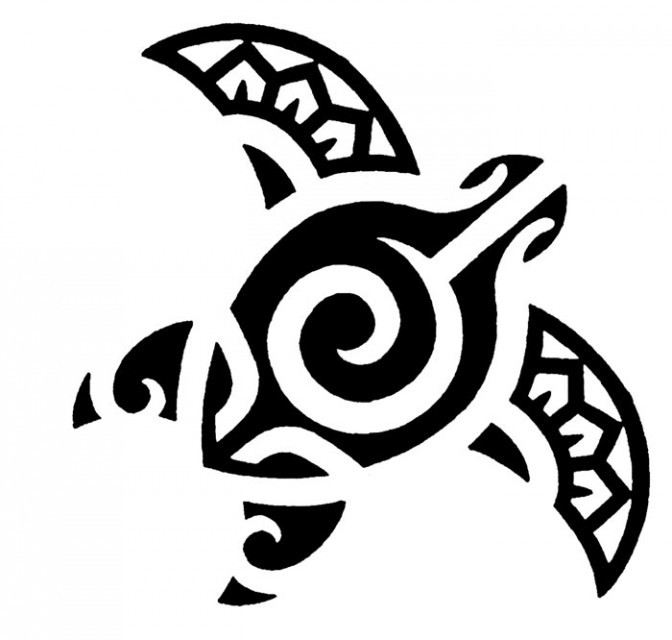 Awesome maori turtle tattoo design