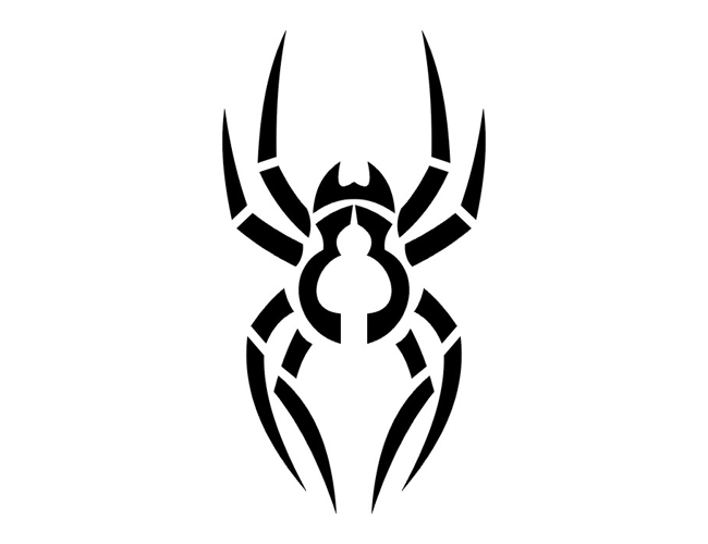 Awesome tribal spider tattoo design
