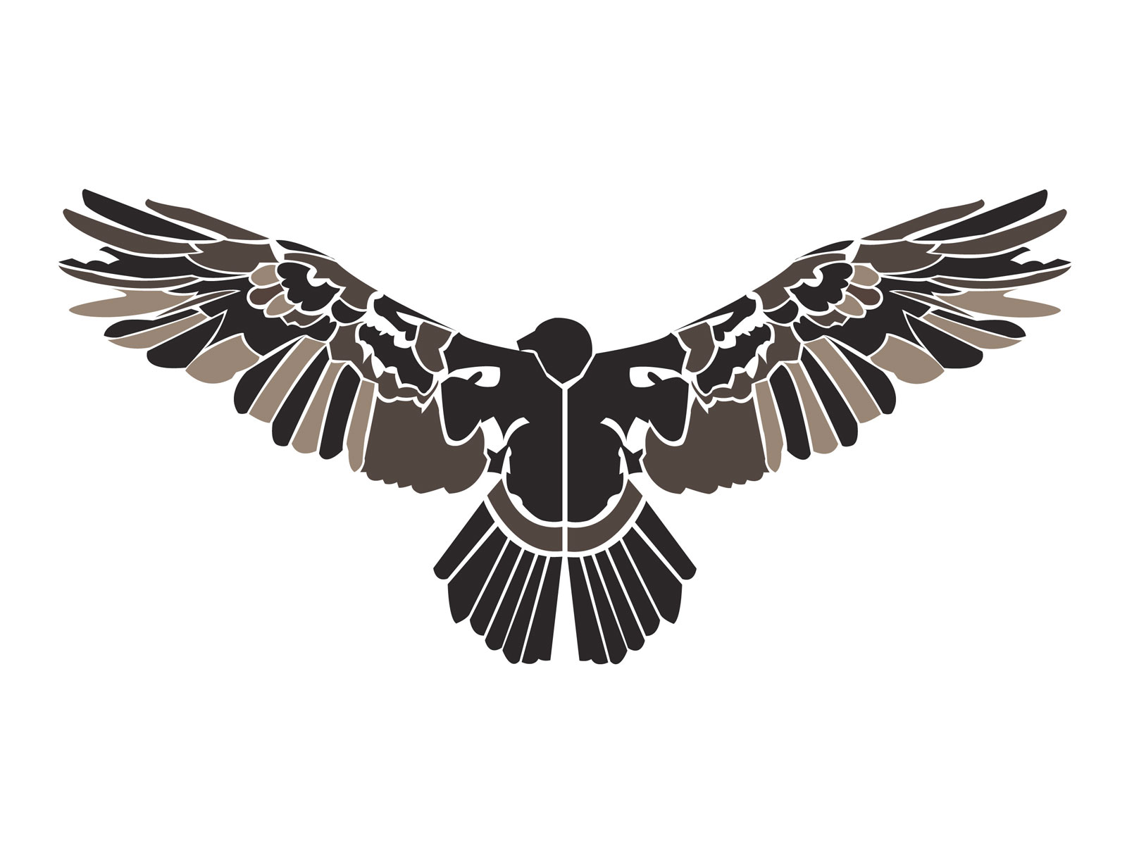 Beautiful-winged eagle tattoo design