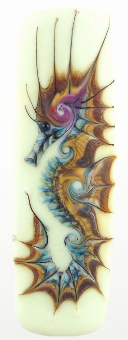 Breathtaking colorful seahorse tattoo design