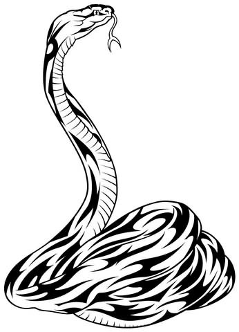 Calm black tribal reptile tattoo design