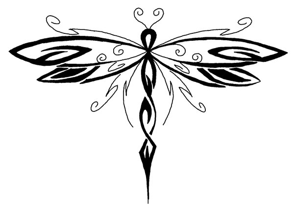 Celtic dragonfly tattoo design by Designer Dragon