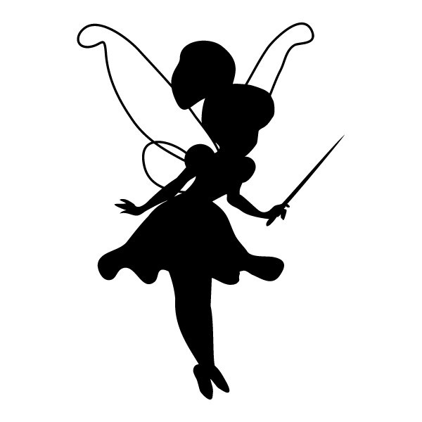 Clear-wing fairy with a sharp wand tattoo design