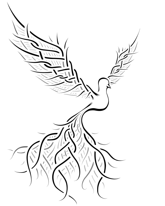 Cool celtic bird tattoo design by Babbyran