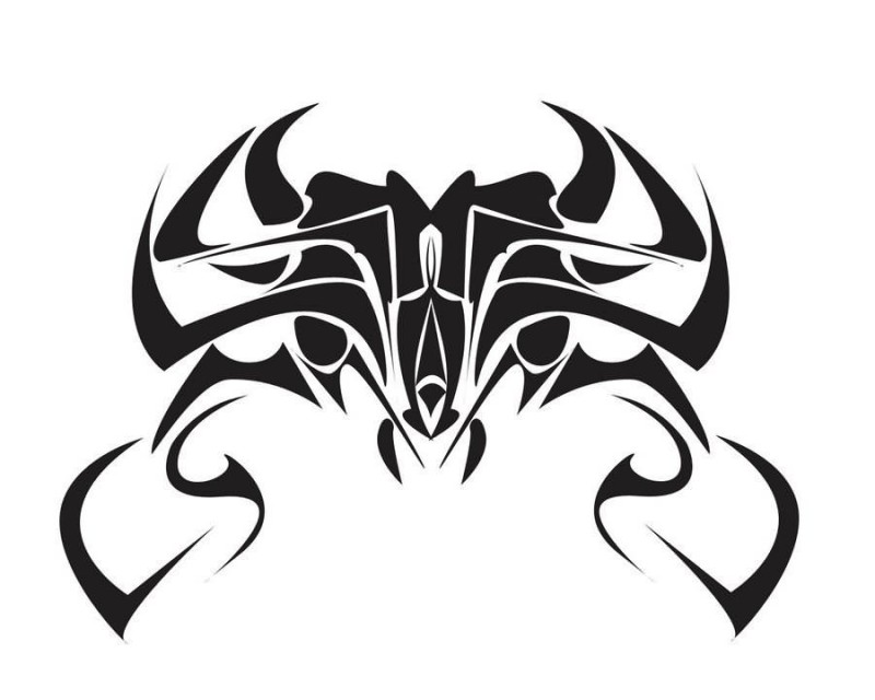 Cool harsh tribal crab tattoo design