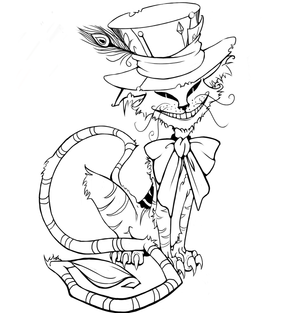 Cunning cheshire cat hatter by Darkabyssinian