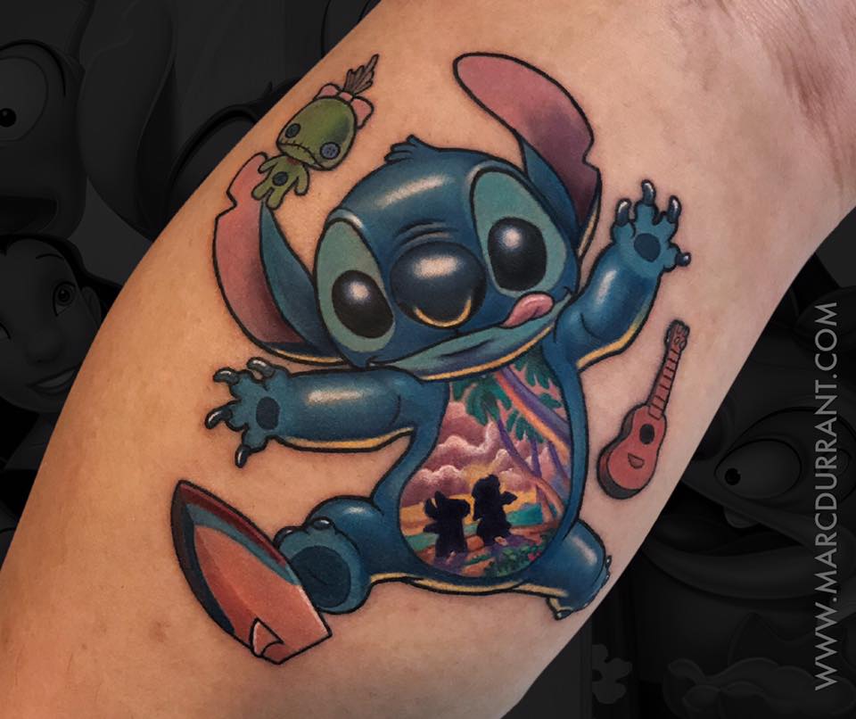 Cute Stitch cartoon tattoo