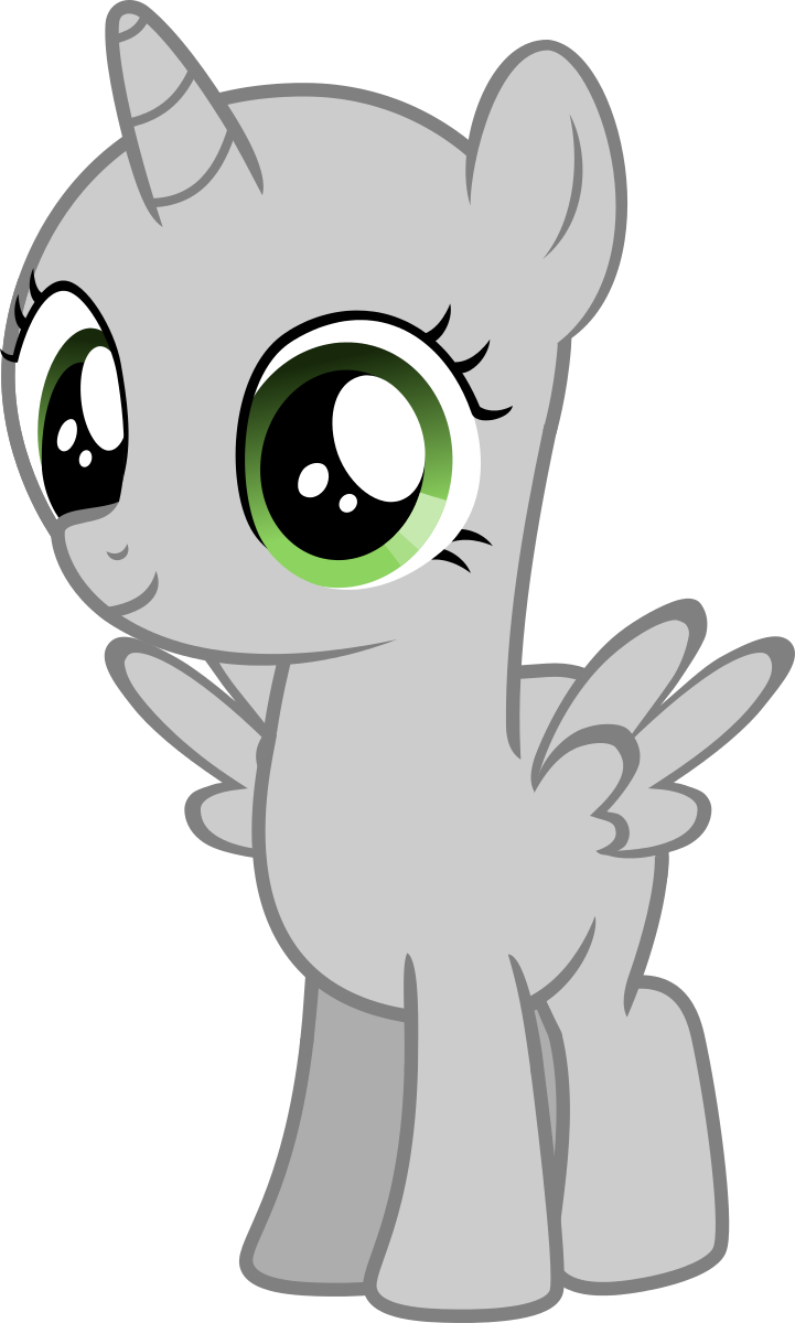 Pegasus cinzento bonito dos desenhos animados com design grande do tatuagem dos olhos verdes