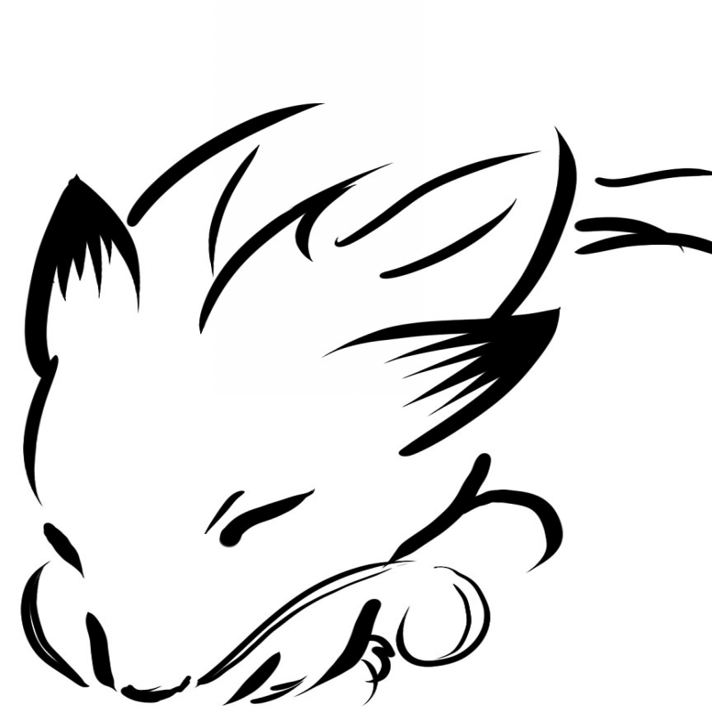 Cute sleeping fox tattoo design by Fox Volta