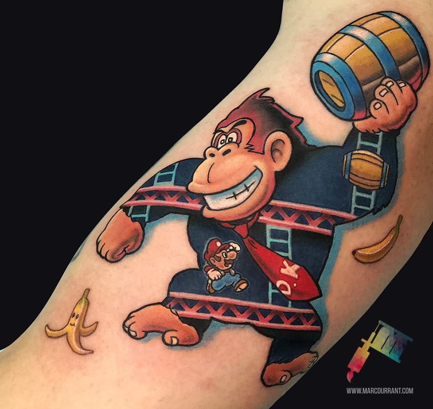 Donkey Kong gameframe tattoo