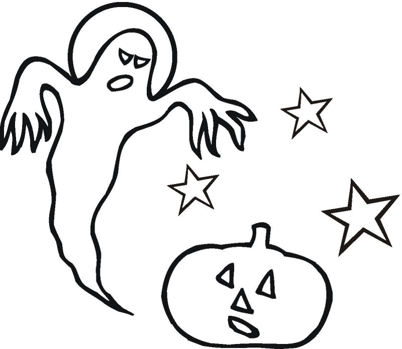 Fine lineart ghost scarying a pumpkin tattoo design
