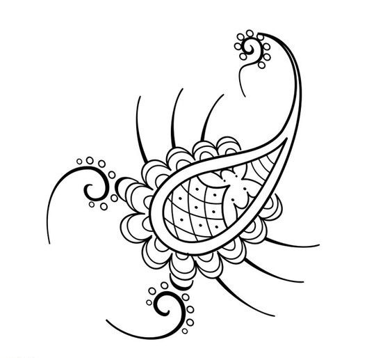 Folk-patterned scorpion tattoo design