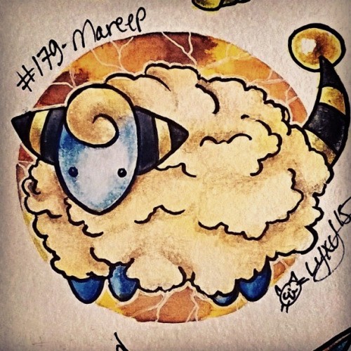 Funny cartoon sheep with flufy cloud-like fur tattoo design tattoo design
