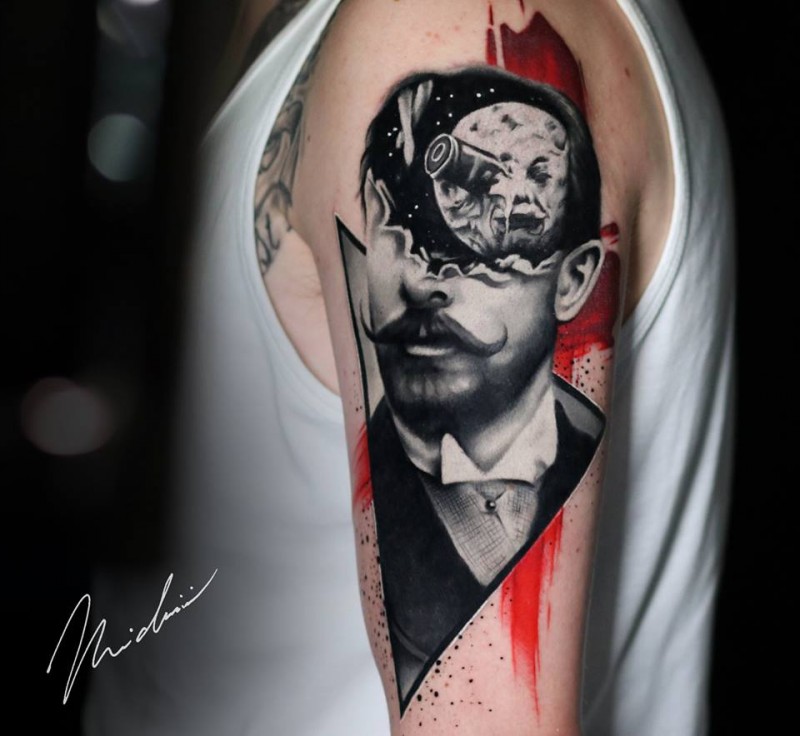 George Méliès tattoo on shoulder