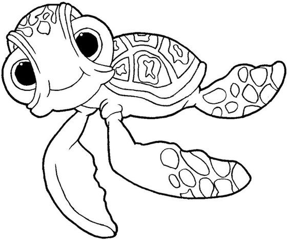 Happy amuse animated little turtle tattoo design