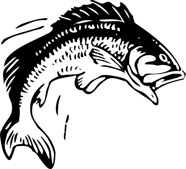 Harch black-ink pound fish tattoo design