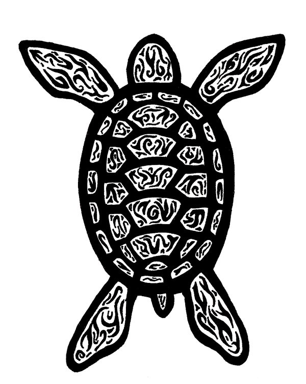 Interesting tribal turtle tattoo design by Shiev