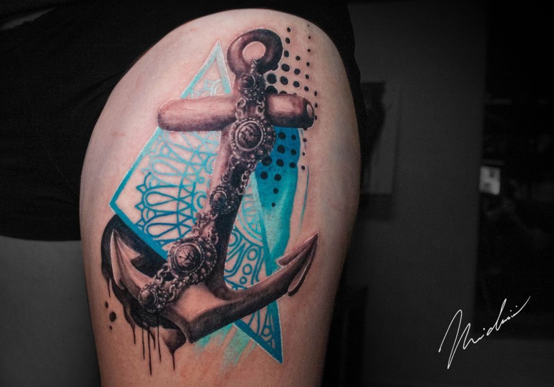 Little Boat Anchor tattoo