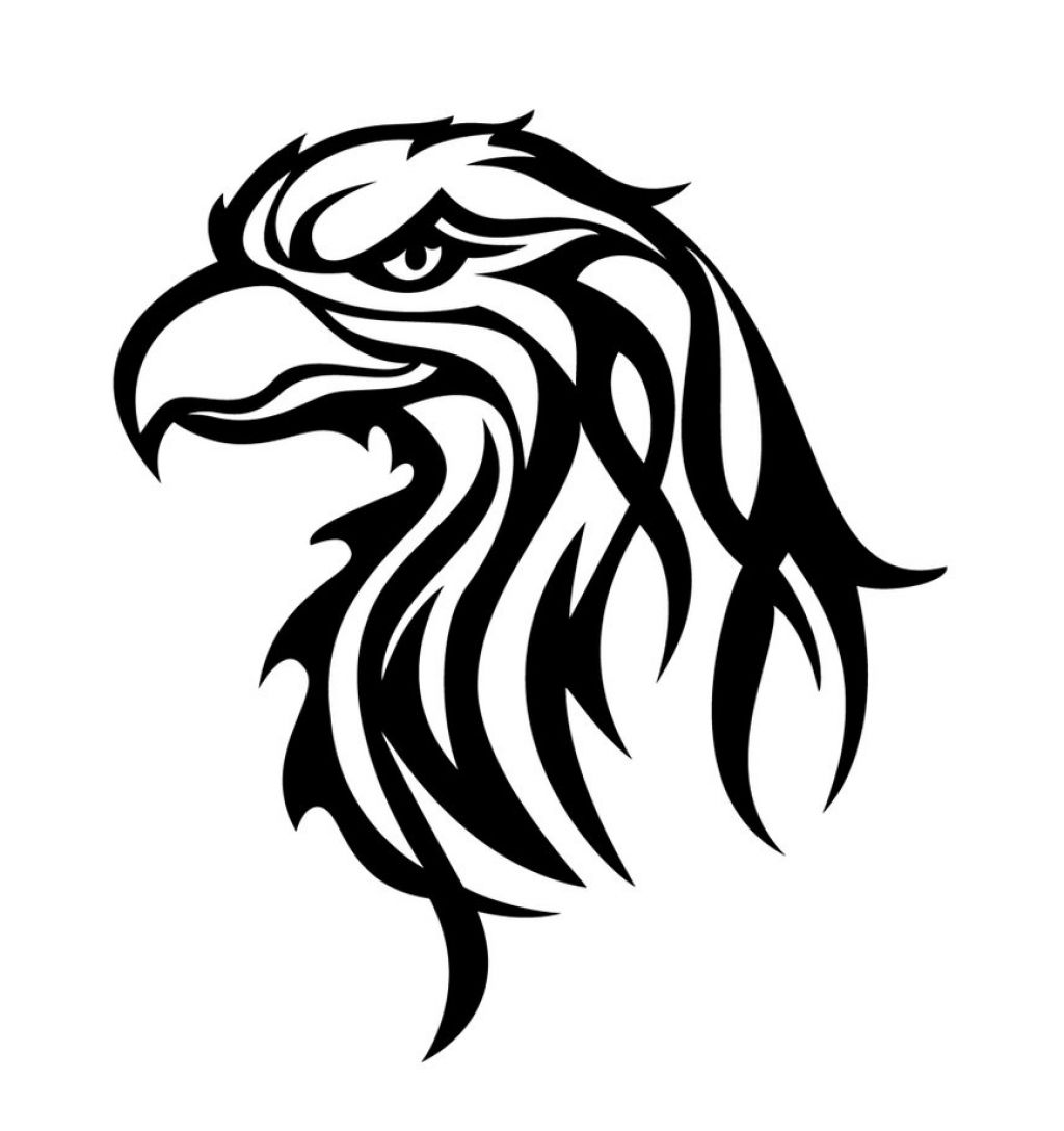 Lordy tribal eagle head tattoo design