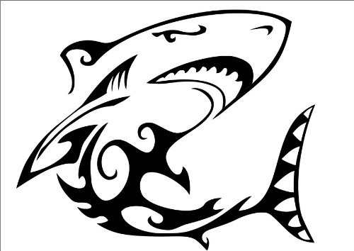 Lordy tribal shark tattoo design