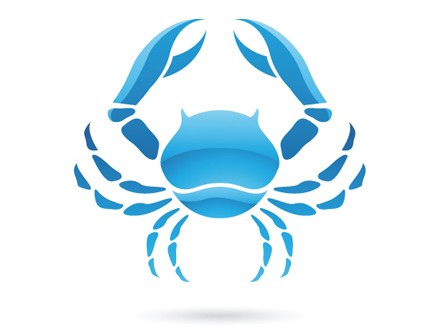 Lovely light blue crab tattoo design