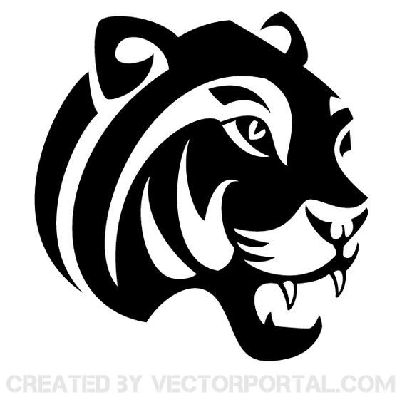 Original full-black jaguar head tattoo design