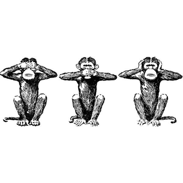 Plain black-and-white legendary chimpanzees tattoo design