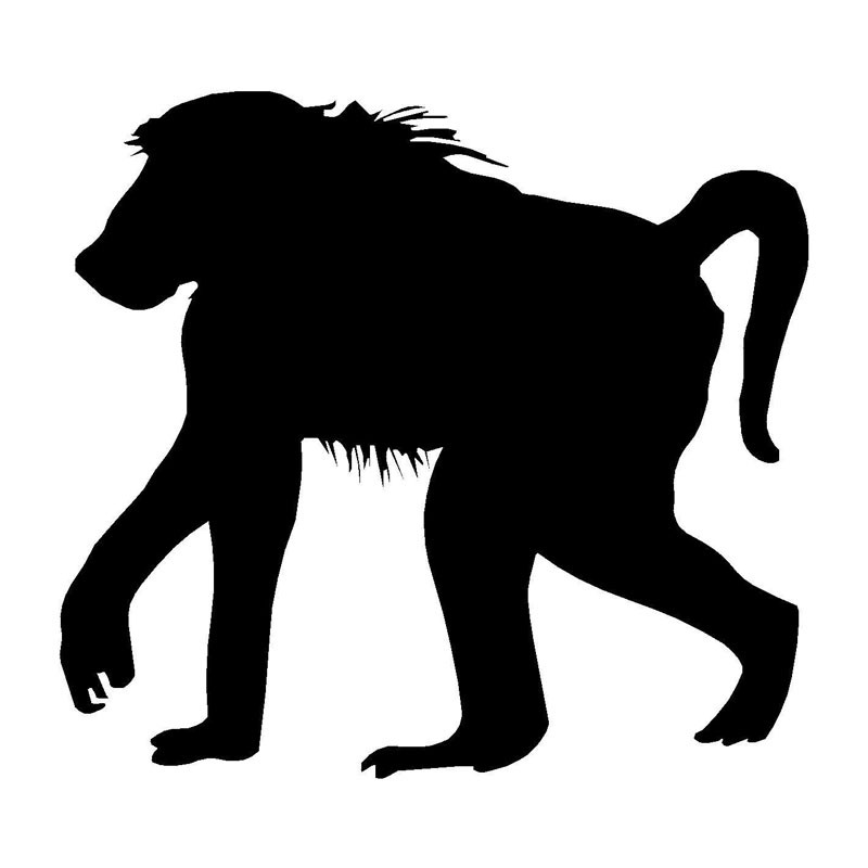 Plain full black baboon tattoo design