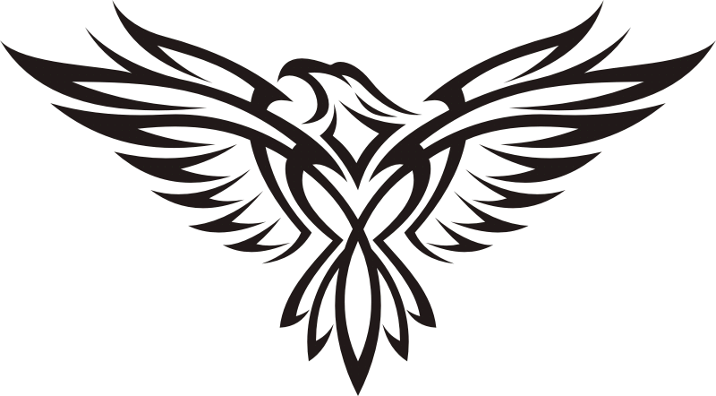 Plain tribal eagle tattoo design
