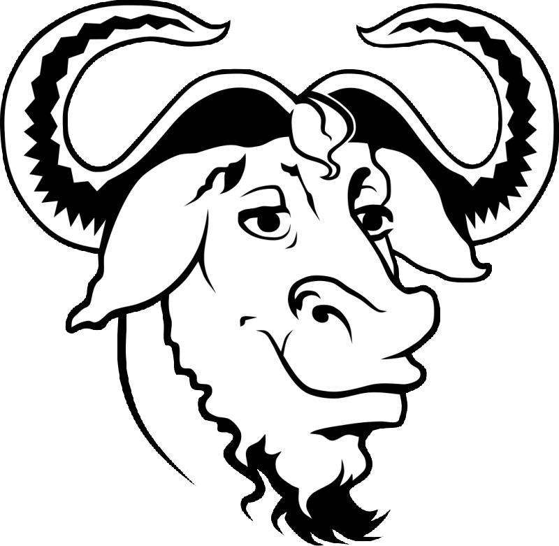 Pleased animated black-and-white bull head tattoo design