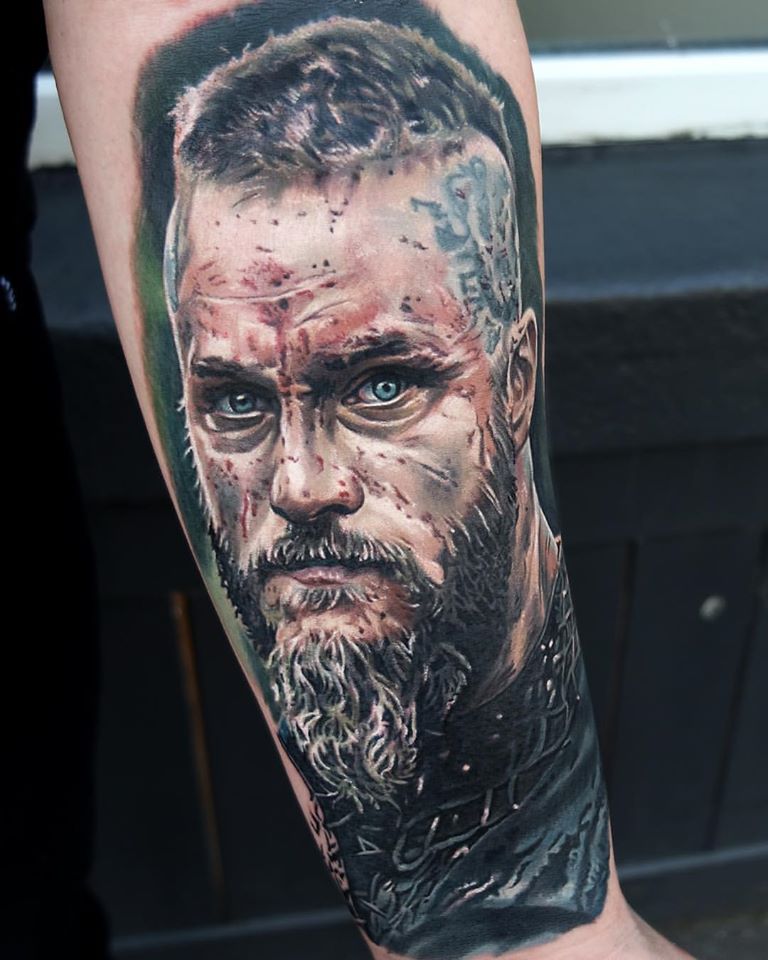 Ragnar from Vikings movie tattoo