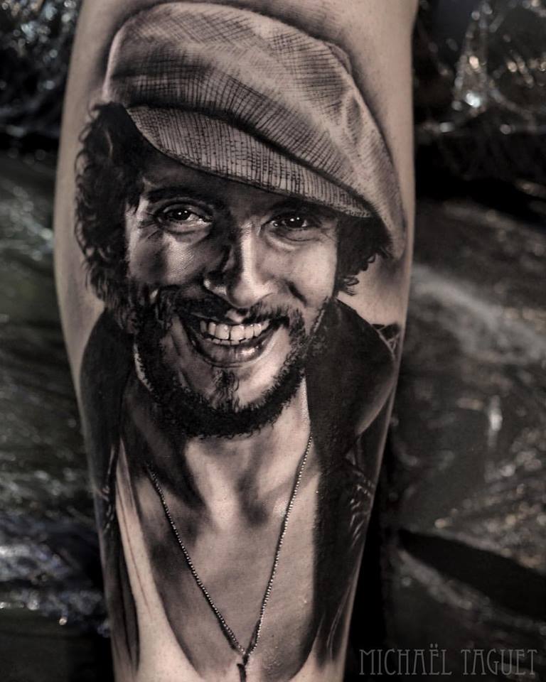 Realistic Bruce Springsteen tattoo