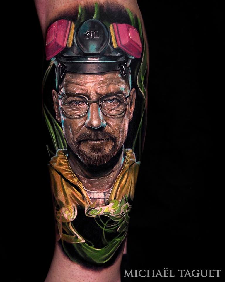 Realistic Walter White tattoo3