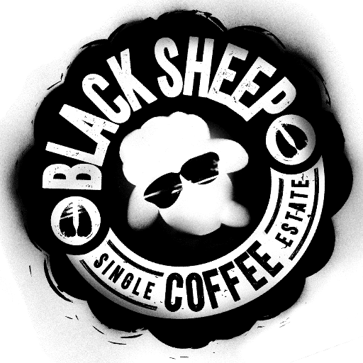Sheep head in sunglasses with round white lettering tattoo design