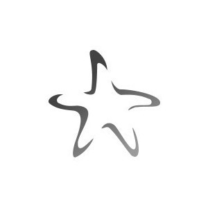 Simple grey-line starfish tattoo design