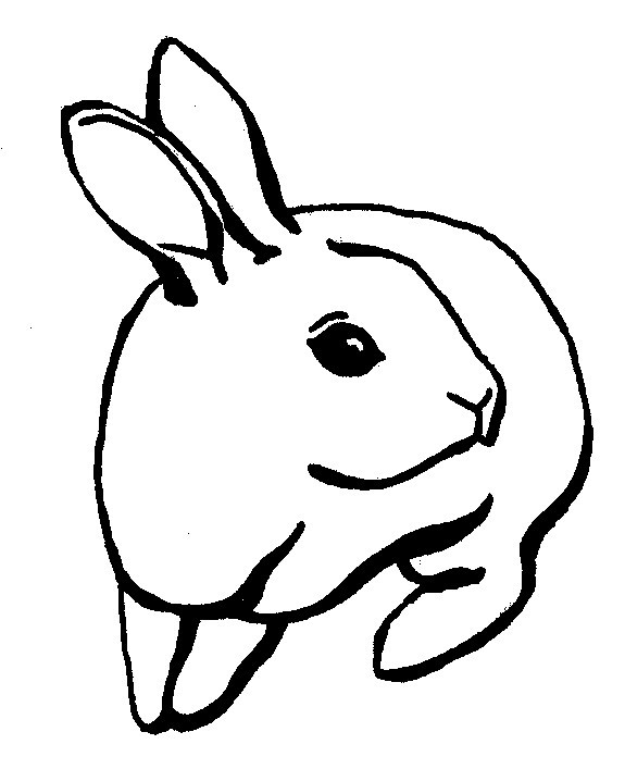 Simple outline rabbit tattoo design by Beatles4eva