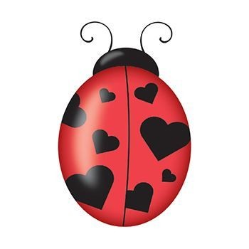 Super heart-spotted ladybug tattoo design
