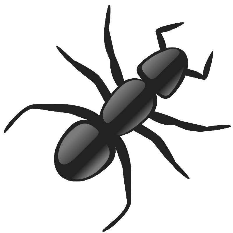 Superb grey-and-black ant tattoo design